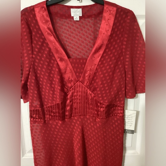 Emma James Red Polka Dot Design Dress Size 12. Missing‎ some of the sequins - Picture 3 of 8